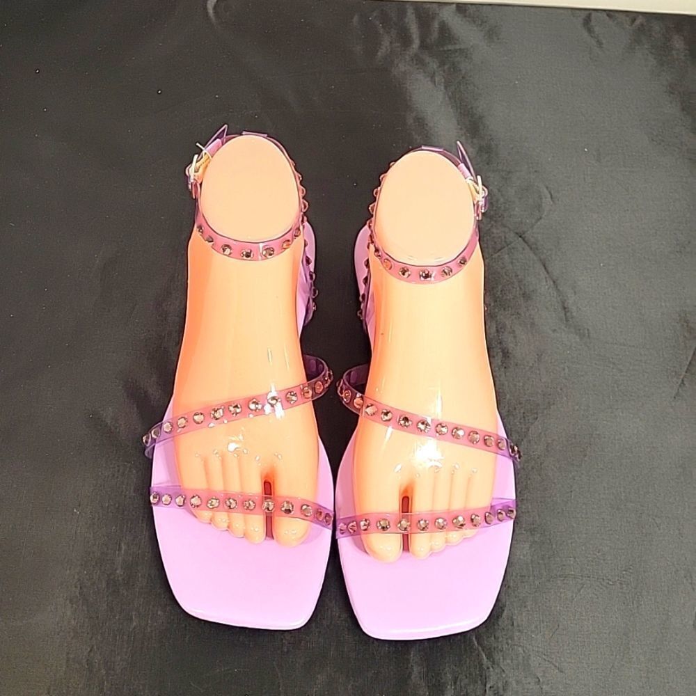 BRAND NEW MARC FISHER JEWEL EMBELLISHMENTS TOE DOUBLE STRAP BAND SANDAL